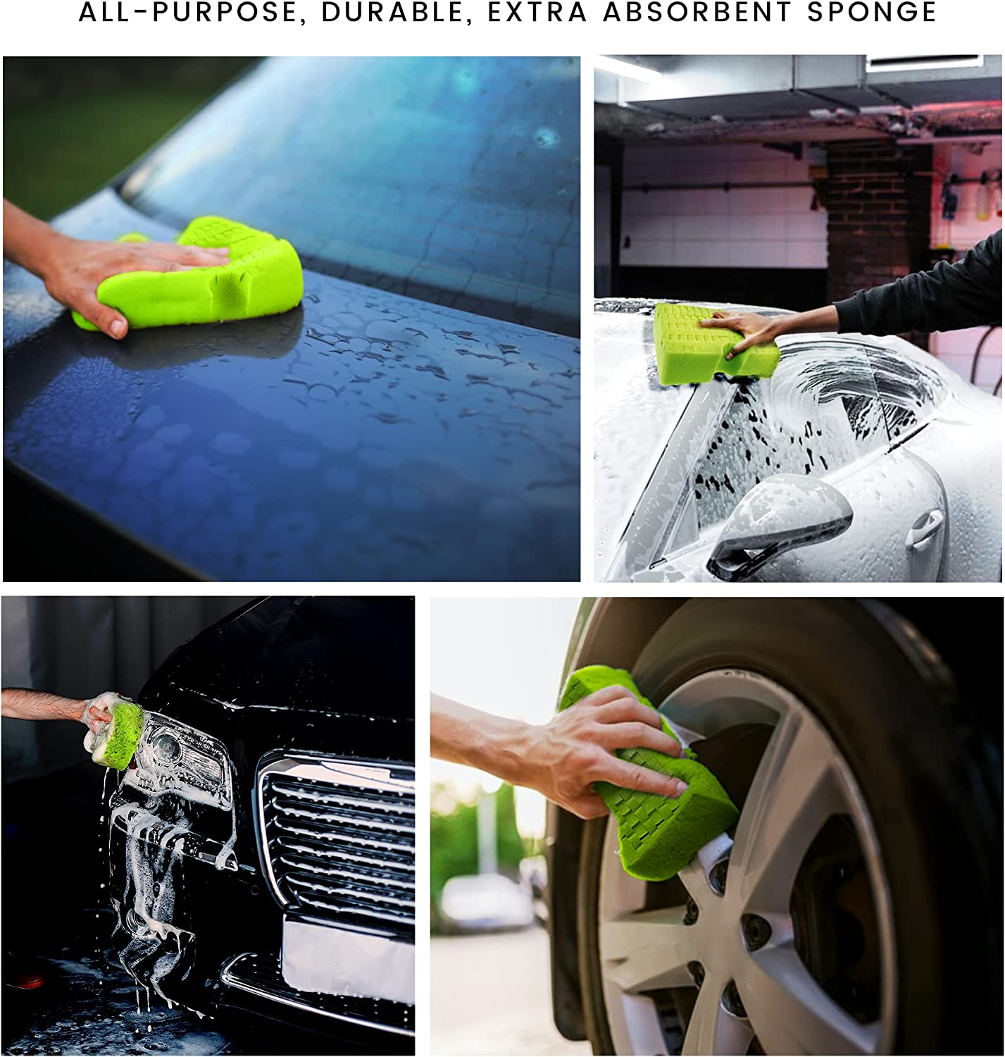 aahna creation Car Wash Sponge Jumbo,Super Absorbent,Car Cleaning