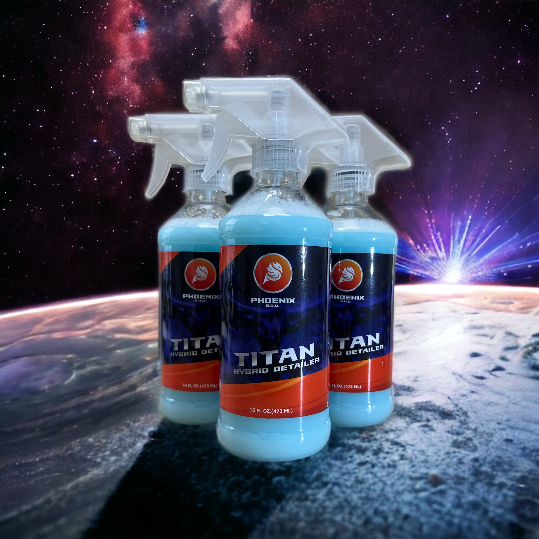 Three bottles of Titan Hybrid Detailer Spray